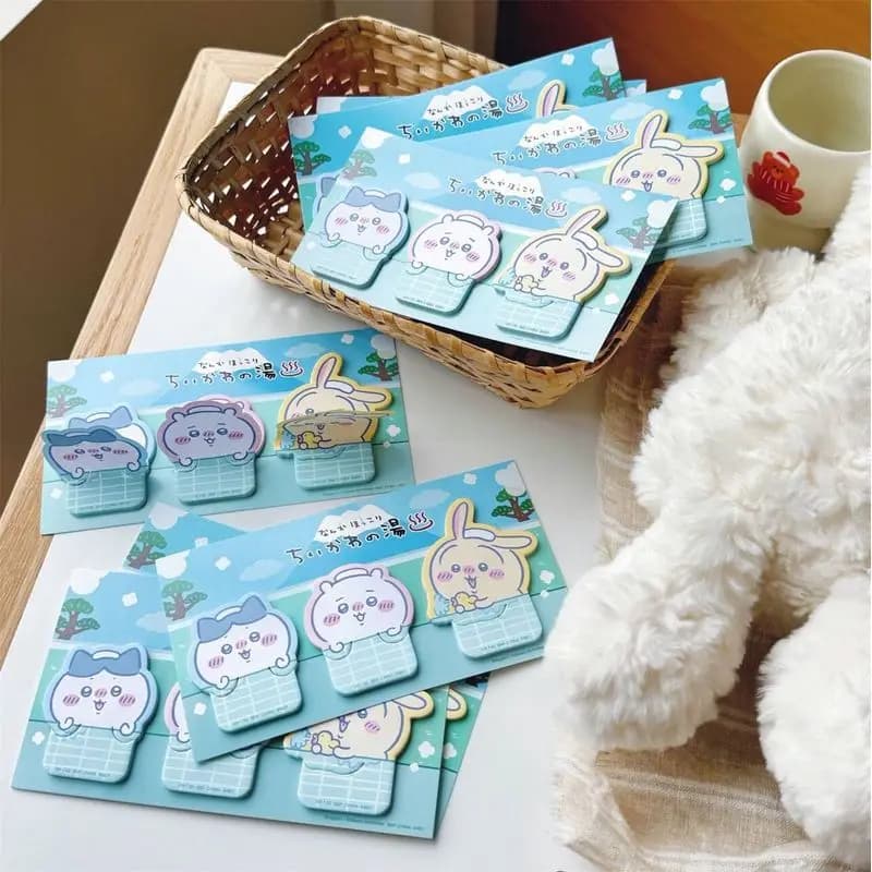 Chiikawa hot spring series sticky notes with sticky labels