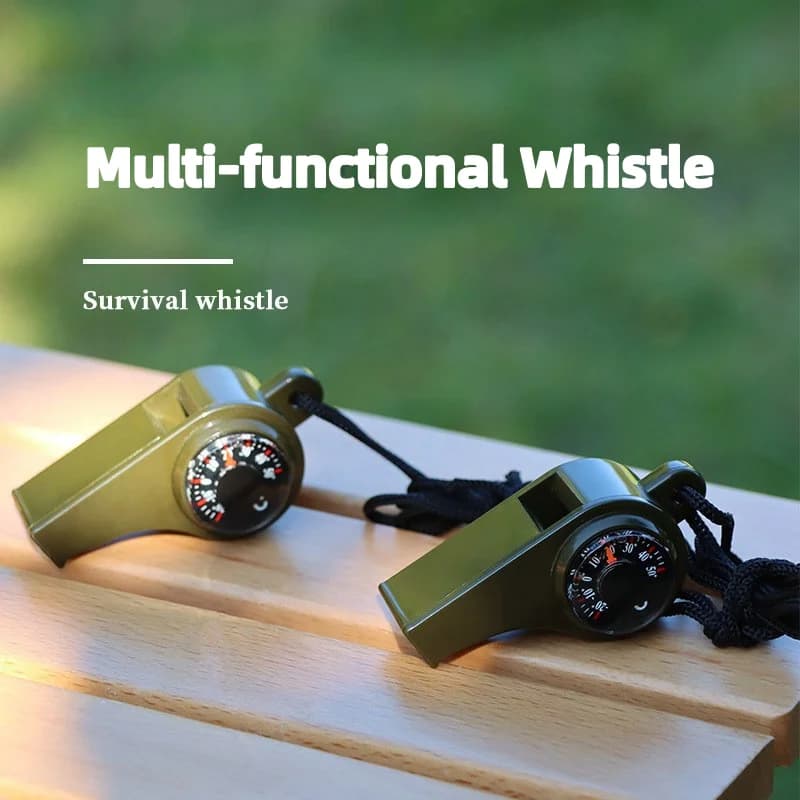 Fischietto 3 in 1 with Compass and Thermometer for Collections, Small Gifts, Sports Competitions, Training in Movement, Open Activity Equipment