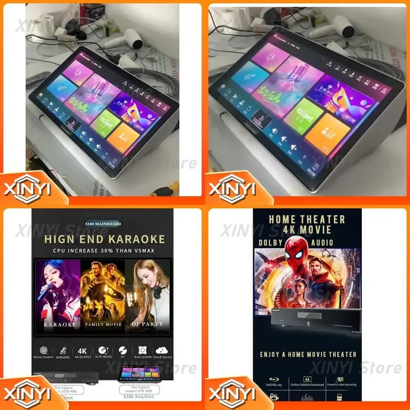 for InAndOn Latest S100 System 8T New Design Karaoke Player Karaoke System Mobile Phone Pick Songs Karaoke Machine