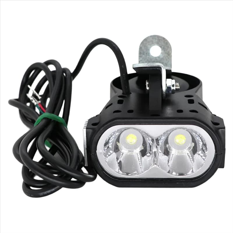 ABHT-Per la guida notturna E-Bike Faro principale impermeabile Luce per bicicletta con fari per bici con clacson rumorosi da 80-100 dB
