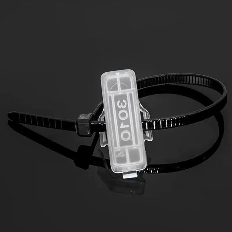 Cable Tie Marker Label Tags 100pcs Plastic Name Sign Holder Box For Office Home Electrical Wire Control