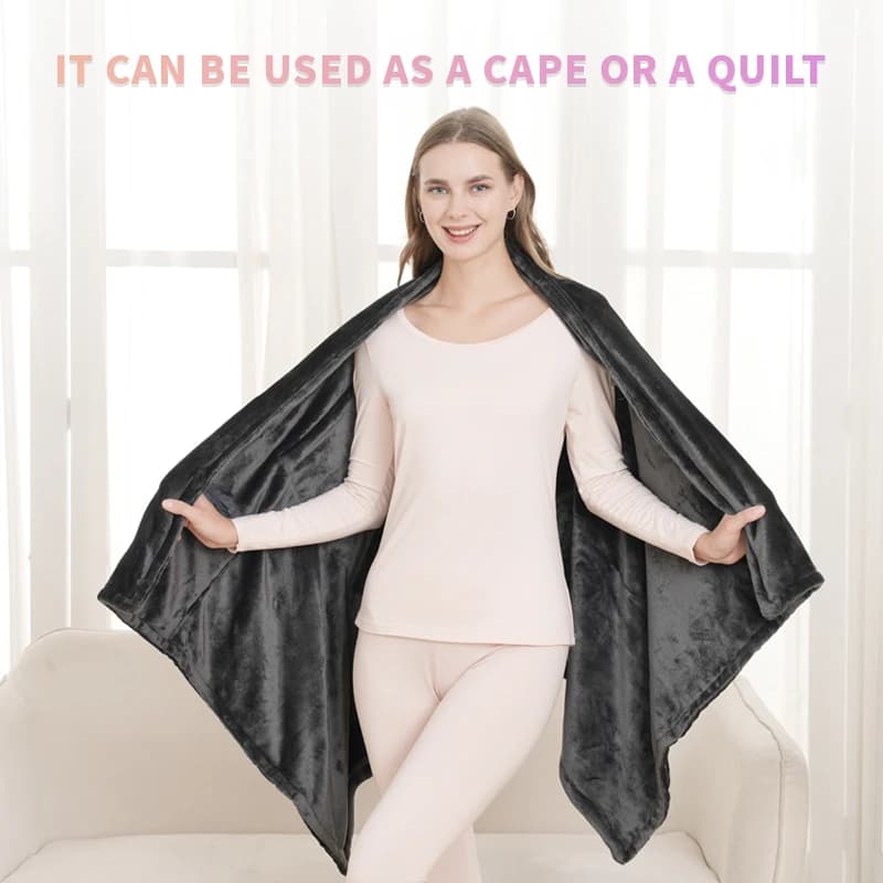 Coral Velvet Heating Blanket 3 Heated Level Fast Heating USB Heating Shawl 9 Heated Areas Portable Thermal Blankets Winter