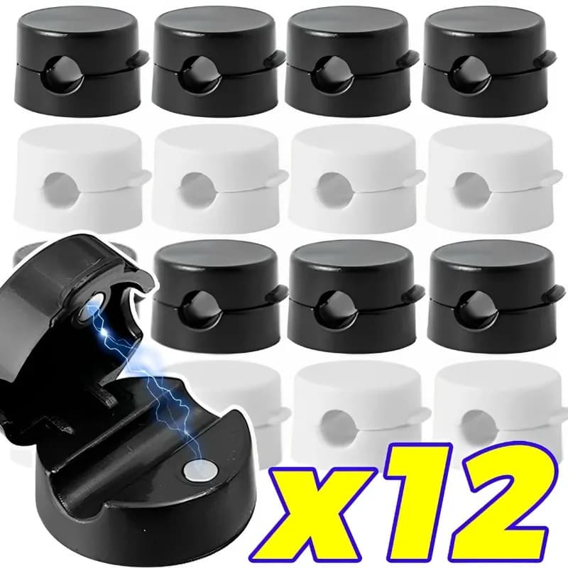 1/3/6/12 pezzi clip per cavi magnetici supporto per cavi adesivo per cavi organizer per cavi per la gestione della scrivania dell'home office