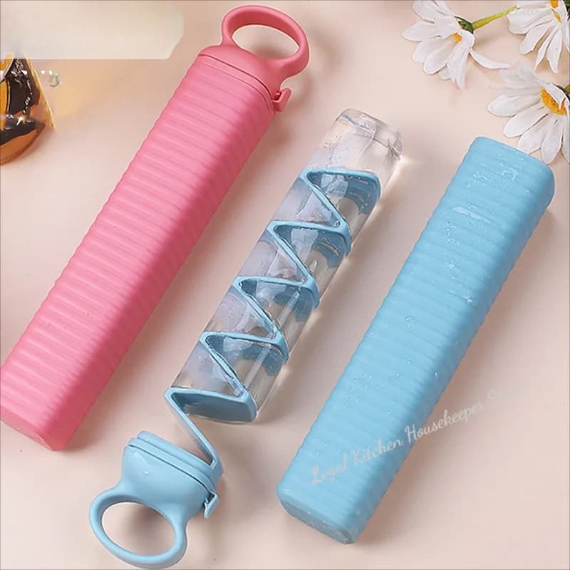 Stampo per cubetti di ghiaccio creativo Barra estraibile 10 Griglie per cubetti di ghiaccio congelati Scatola di ghiaccio in silicone adatta per bar domestici Cucina fatta in casa