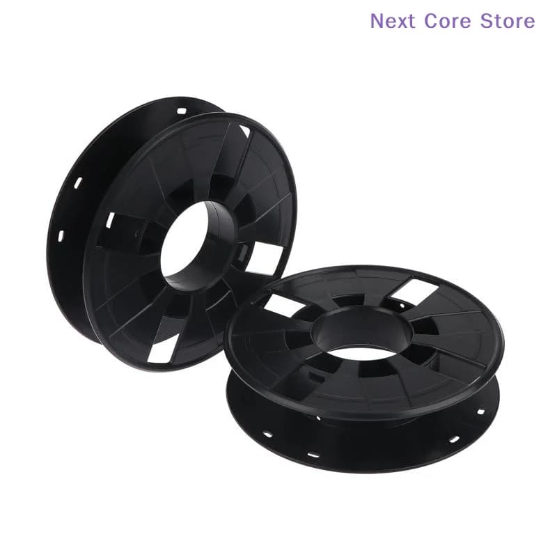 [NC] 1/2 Pezzi Bobina Nera per Cavi Strumenti Musicali, Tamburo Avvolgicavo da 150mm, Bobina per Filamento Stampanti 3D, per Luci, Corde, Cavi [NC]