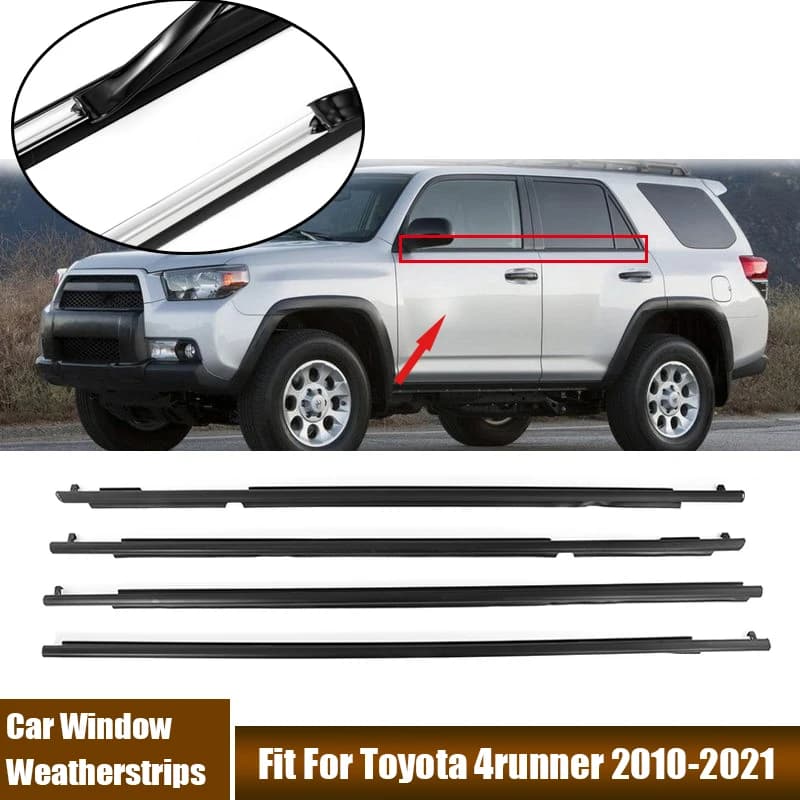 Guarnizione in gomma per finestrini auto, modanatura per portiera, guarnizione di tenuta per Toyota 4Runner 2010-2021