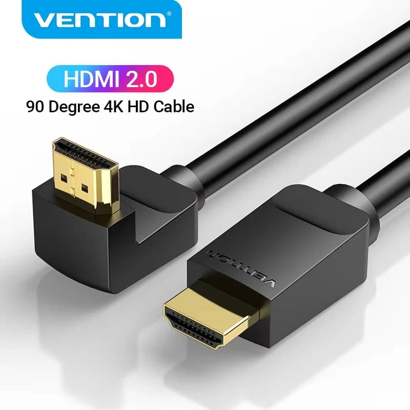 Vention 4K @ 60Hz HDR HDMI 2.0 cable from 90/270 degrees to TV PS4/3 DVD Nintendo Switch LG Splitter Video HDMI adapter cable from 90 degrees