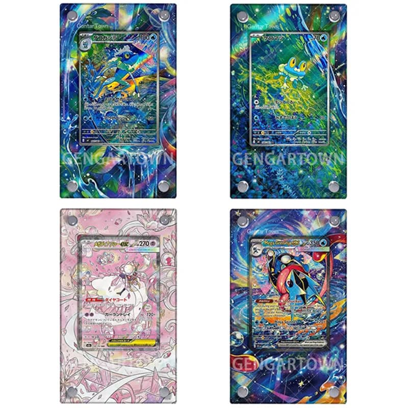 Exhibitor for Cards Pocket Monster Greninja Froakie PTCG Frogadier Diancie Er Picture Frame for Game Cards Collection Toy Gift