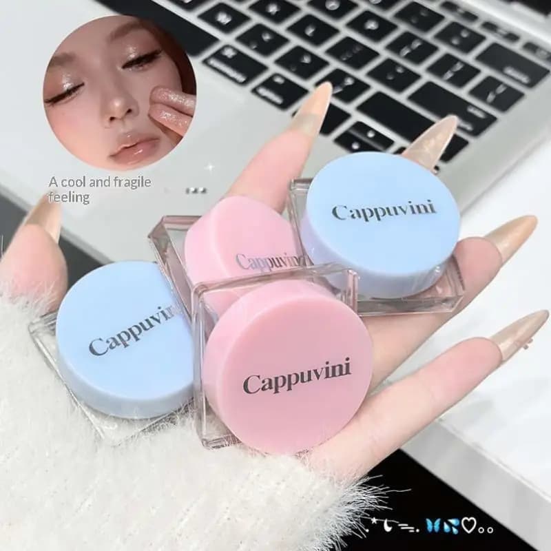 1Pc Cappuvini Ombretto Liquido Gel Glitter Perlato Illuminante Effetto Seta Brillante Paillettes Asciugatura Rapida Trucco Occhi