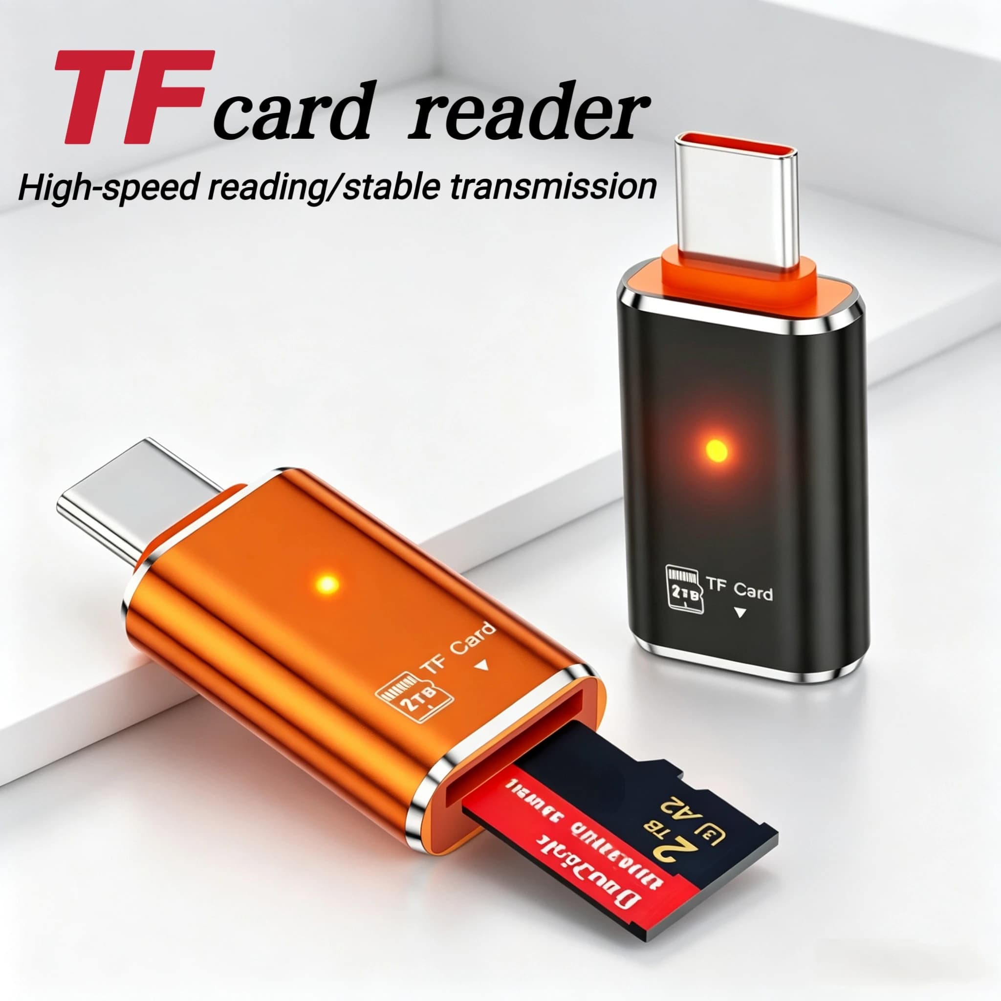 SD TF Card Reader Type C Card Reader Adapter USB-C Memory Card Adapter Data Transfer Supports up to 2TB