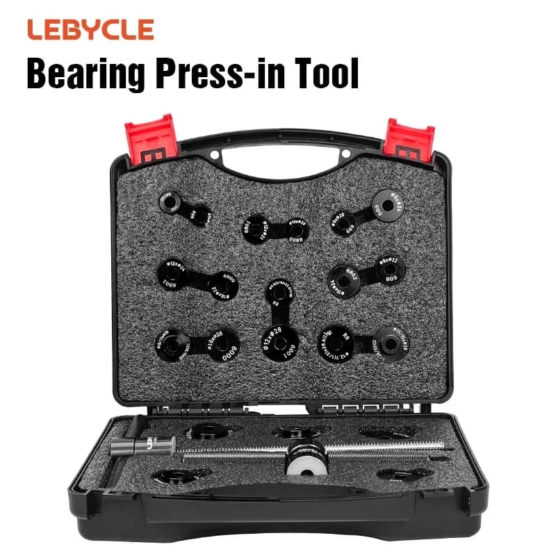 LEBYCLE Kit di attrezzi multifunzione per cuscinetti mozzo bici con adattatore per movimento centrale per installazione/rimuovi cuscinetti professionali da strada/mtb