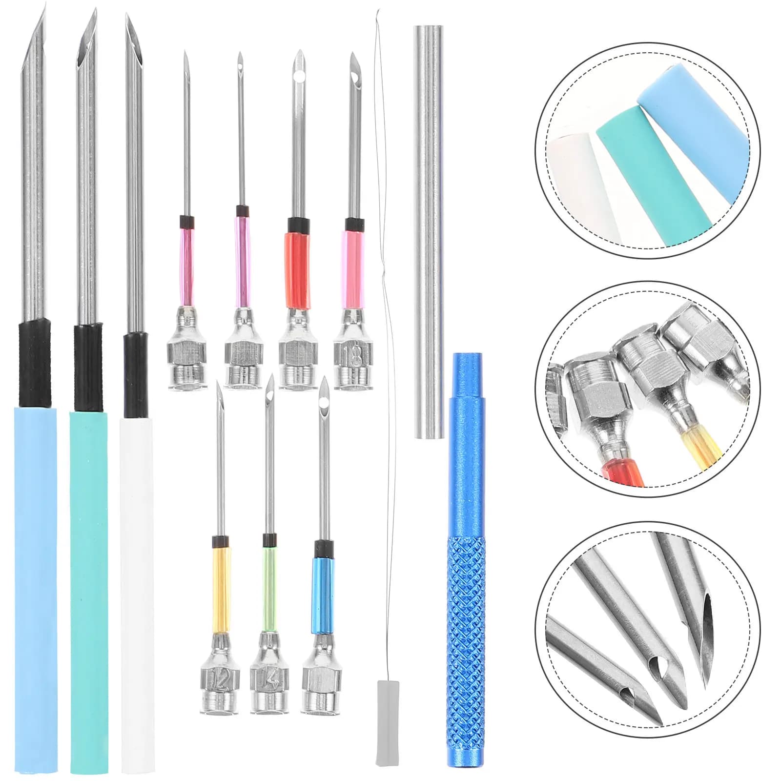 Set di aghi per punch needle fai da te, aghi da ricamo in metallo leggero, strumenti per cucito a punto croce, accessori per cucito artigianale per principianti