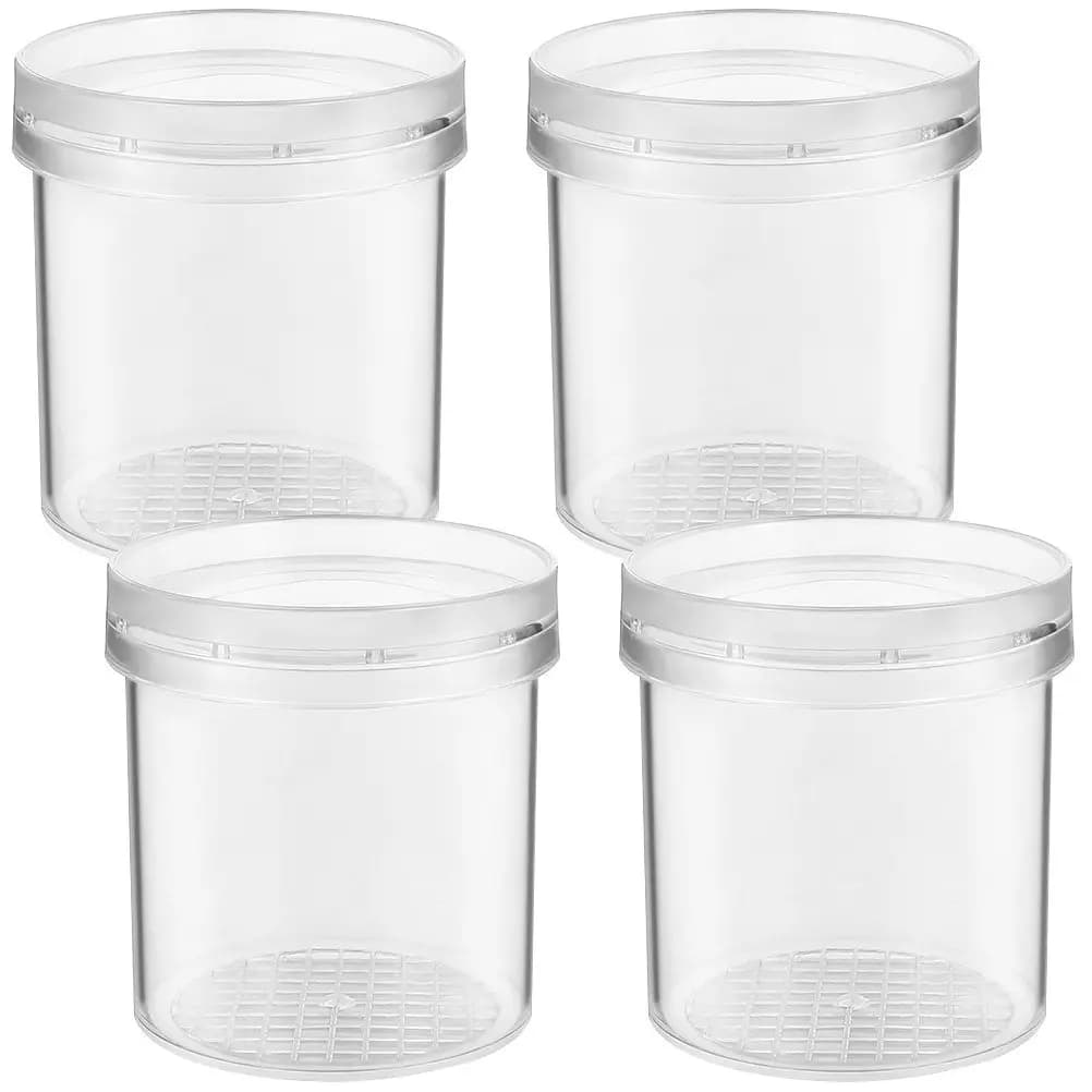 Set di 4 Scatole Trasparenti per Osservazione Insetti, Kit Portatile Educativo per Scienza