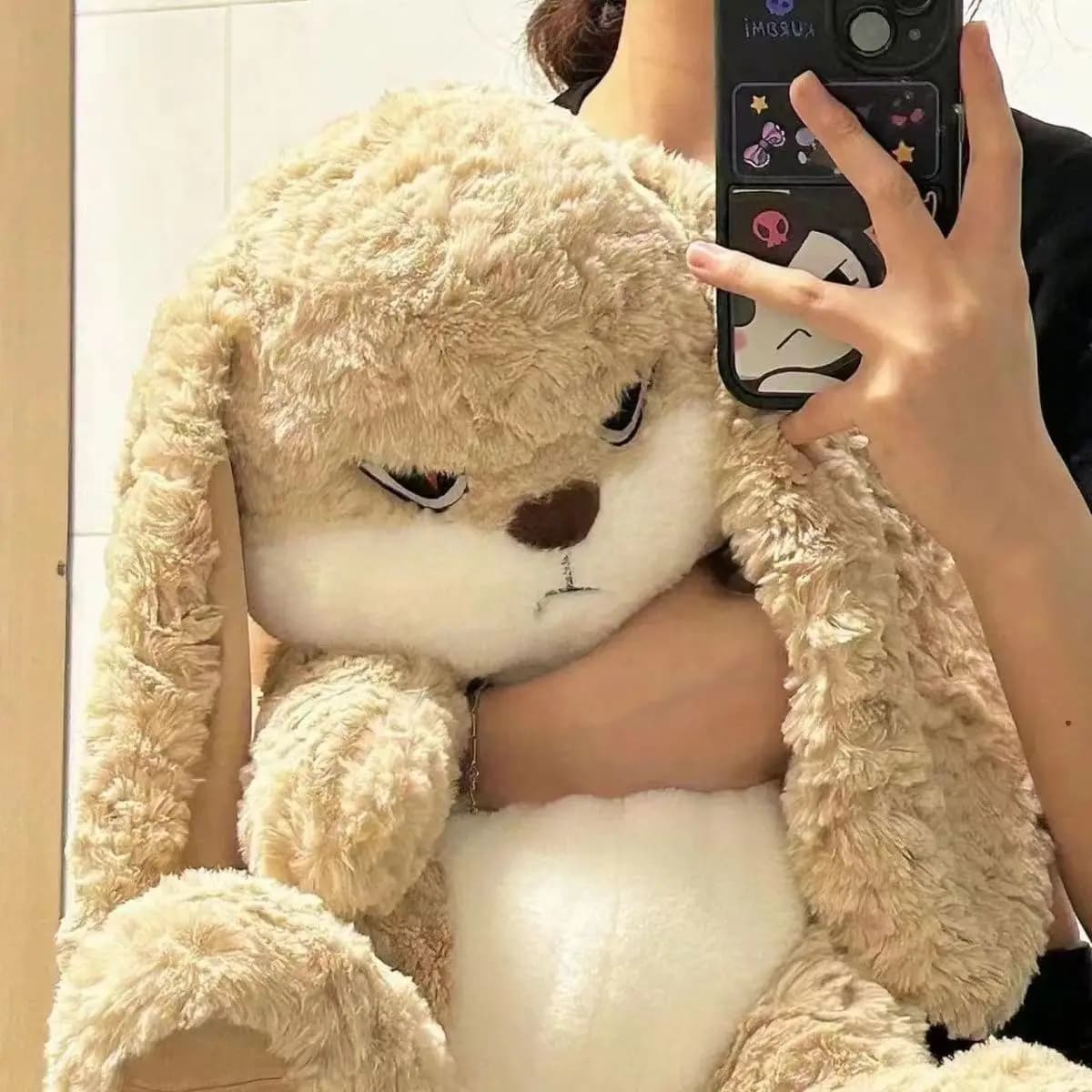 Peluche di coniglio arrabbiato di grandi dimensioni Simpatico animale Peluche Bambola Kawaii Peluche ripiene Modello Room Decor Regali di compleanno