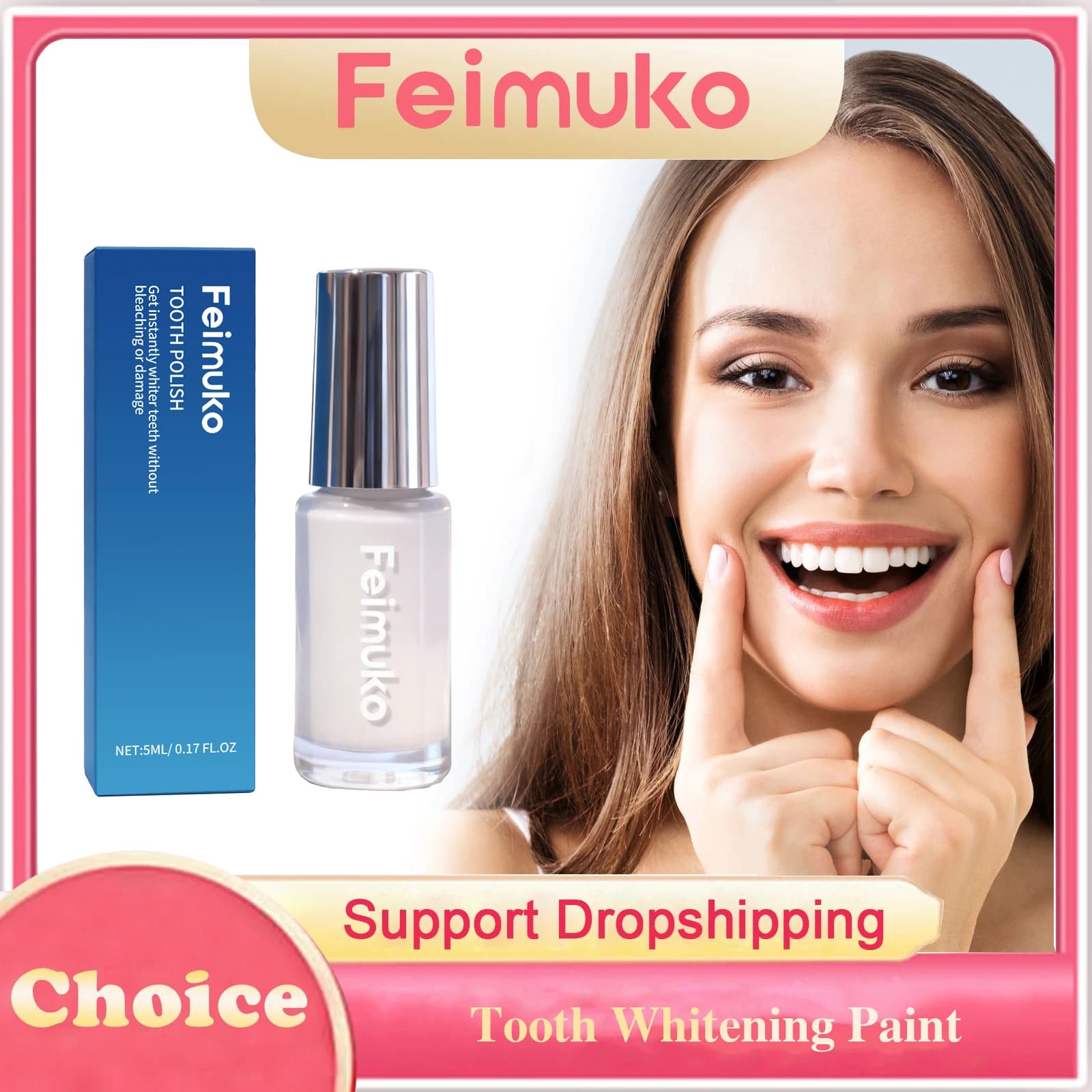 5ml Tooth Whitening Paint Remove Tooth Pigments Stains Dental Bleaching Fresh Breath Oral Hygiene Brightening Tooth Polish Paint