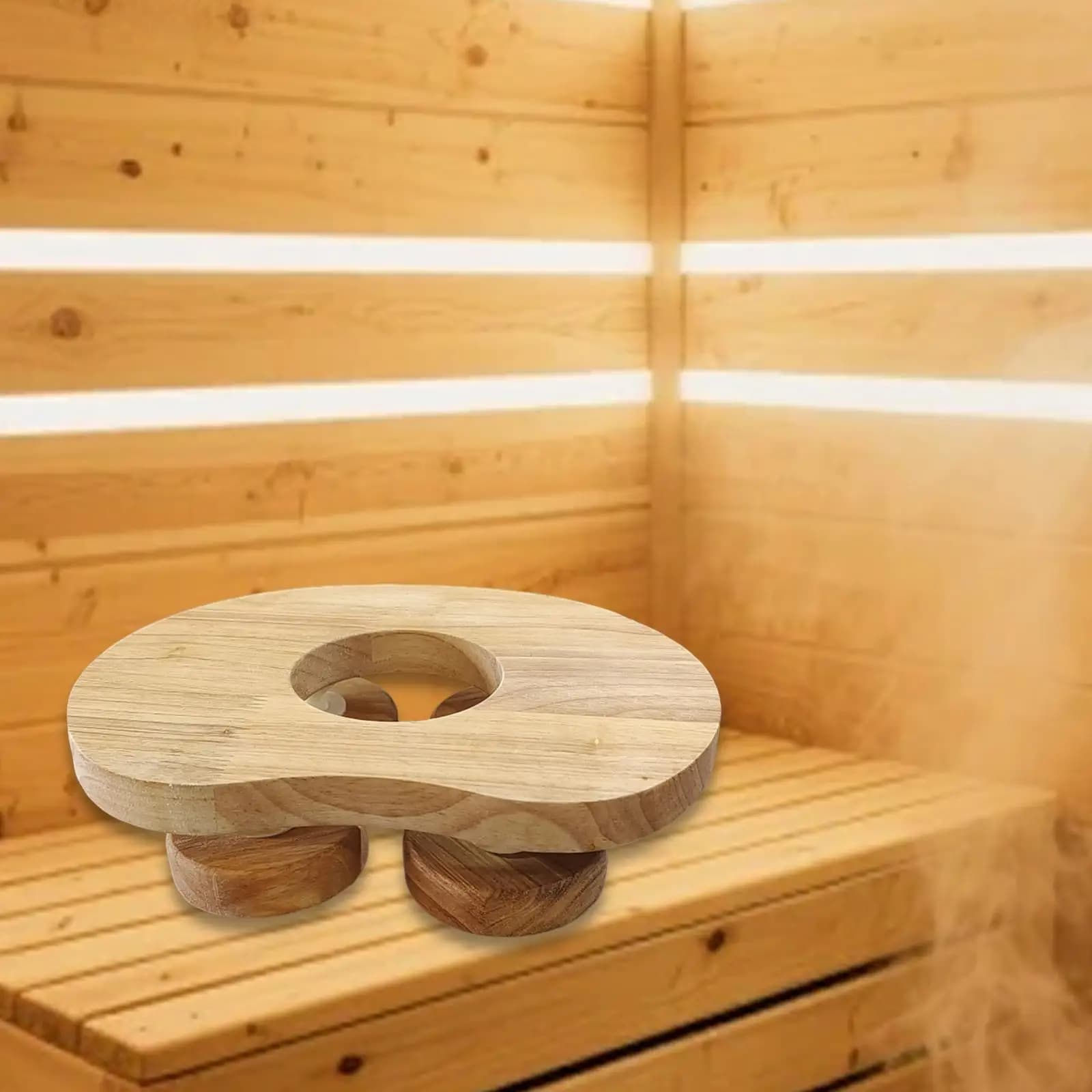 Poggiatesta per sauna Schienale Supporto per la testa Cuscino per il collo professionale per la schiena con cuscino per sauna a disco ruotabile per la stanza del vapore domestica