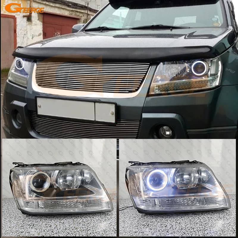 For Suzuki Grand Vitara JT 2006 2007 2008 2009 2010 2011 2012 2013 Ultra Bright Daylight COB Led Angel Eyes Kit Halo Rings