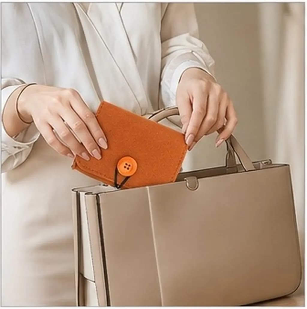 2Pcs Essential Oil Storage Bags Felt Chemical Fiber Portable Small Pouches Travel Essential Oil Organizer Carrying Case
