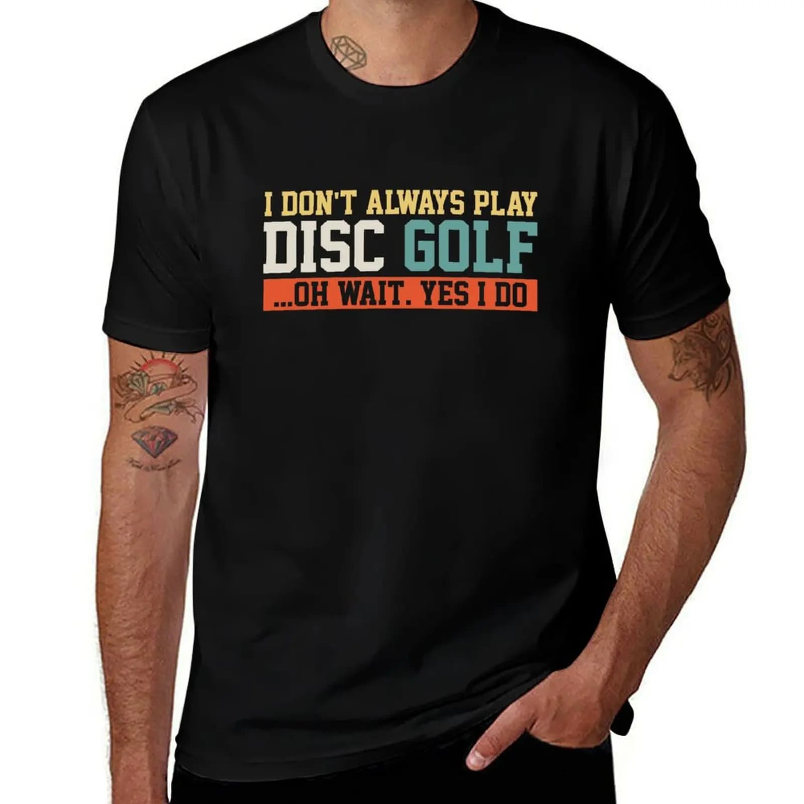 T-shirt Disc Golf Discgolf in cotone basic anti-restringimento