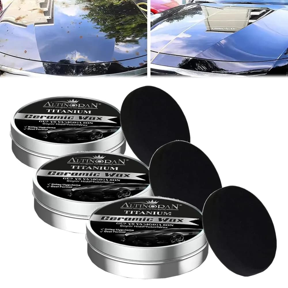 Cera per auto in cristallo lucido Cera ceramica solida nera lucida per automobili Rivestimento di protezione durevole Cera per styling auto