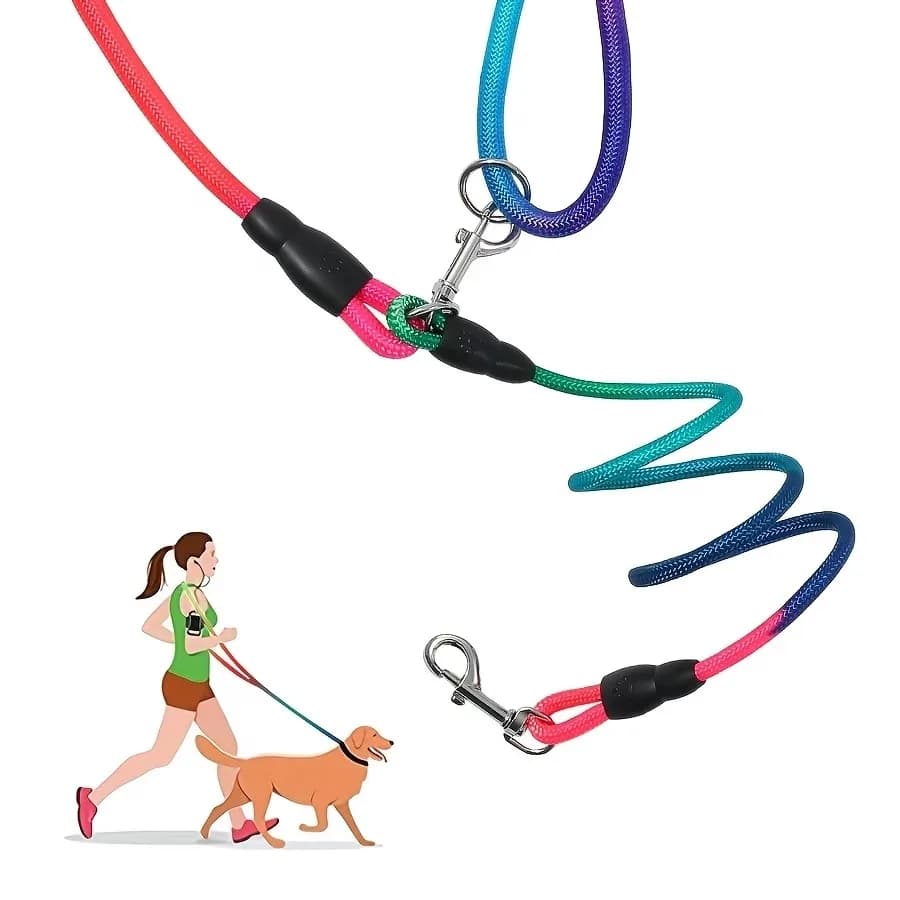 Pet Leash Reflective Dog Belt - Hands-Free Freedom, Ideal for Walking,Running Adjustable Body Bungee Belt with Shock Absorption