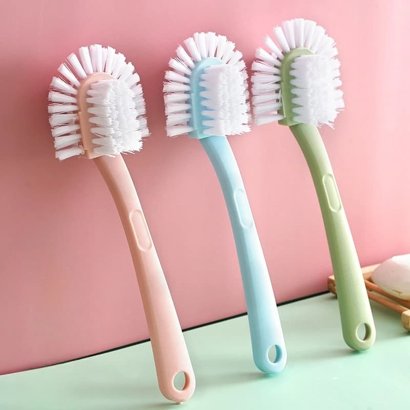 Set di 5 Spazzole per Scarpe con Setole Morbide Colorate, Manico Ergonomico, Strumento di Pulizia Multifunzionale per Scarpe, Bucato, Bagno, Casa