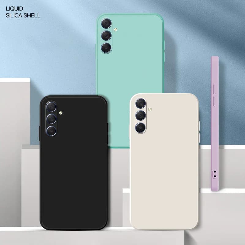 Cassa Del Telefono Del Silicone Per Samsung Galaxy A26 A36 A56 A06 A16 A05 A05S A15 A25 A35 A55 A14 A24 A34 A54 Antiurto Della Copertura Posteriore Funda