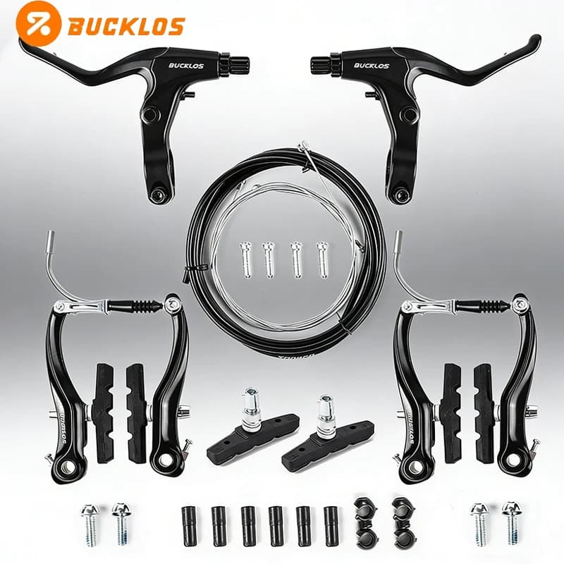 Set Freni V BUCKLOS per MTB, Freni a Cavo Lineari Anteriori e Posteriori per Bicicletta, Set Freni per Bici da Strada e BMX, Componenti per Ciclismo
