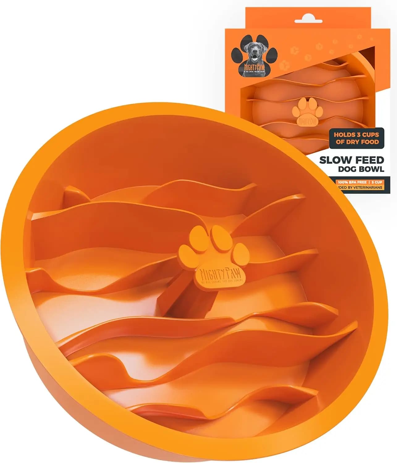 Inserto Interattivo per Ciotola per Cani a Lenta Alimentazione - Puzzle in Silicone per Razze Medie, 7x2 Pollici