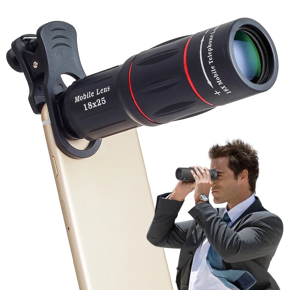 Telescopio APEXEL teleobiettivo obiettivo Zoom 18X con treppiede obiettivo per fotocamera monoculare per telefono cellulare per smartphone lente para celular