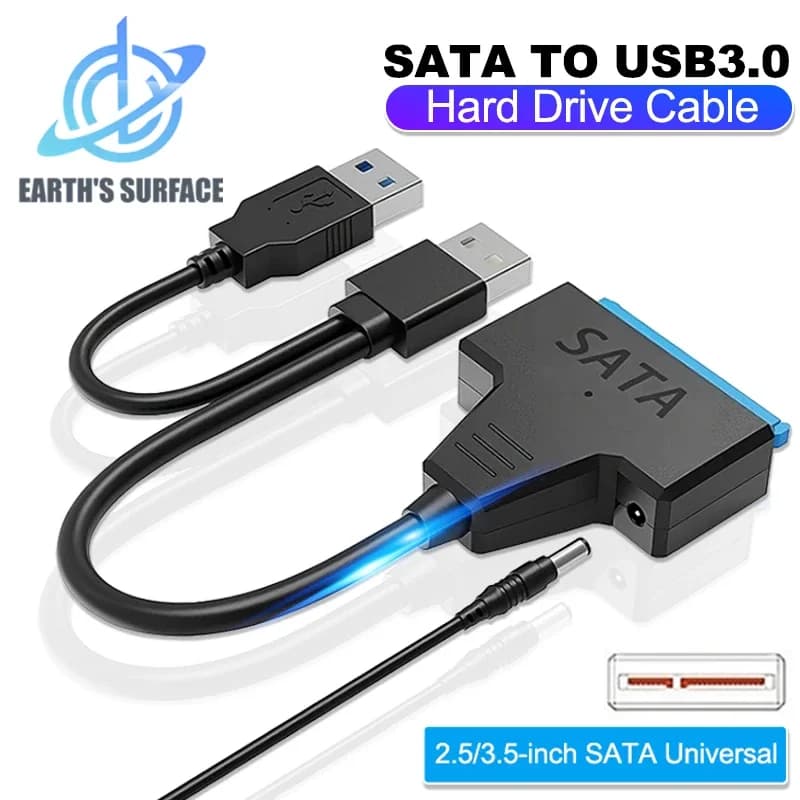 SATA to USB 3.0 Cable Up to 6 Gbps for 2.5 Inch External HDD SSD Hard Drive Adapter Cable USB C to Sata Cord Connector Converter