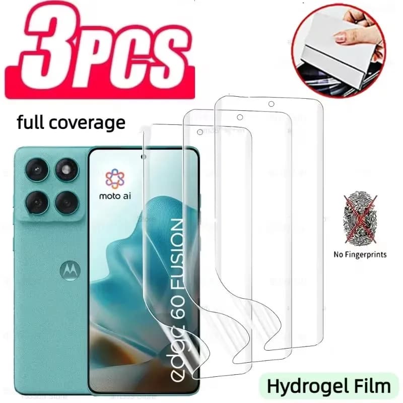 Pellicola idrogel da 3 pezzi per Motorola Edge 60Stylus Edge 50 Fusion Pro 40 Pro 40 Neo Protezione per schermo HD in vetro non temperato
