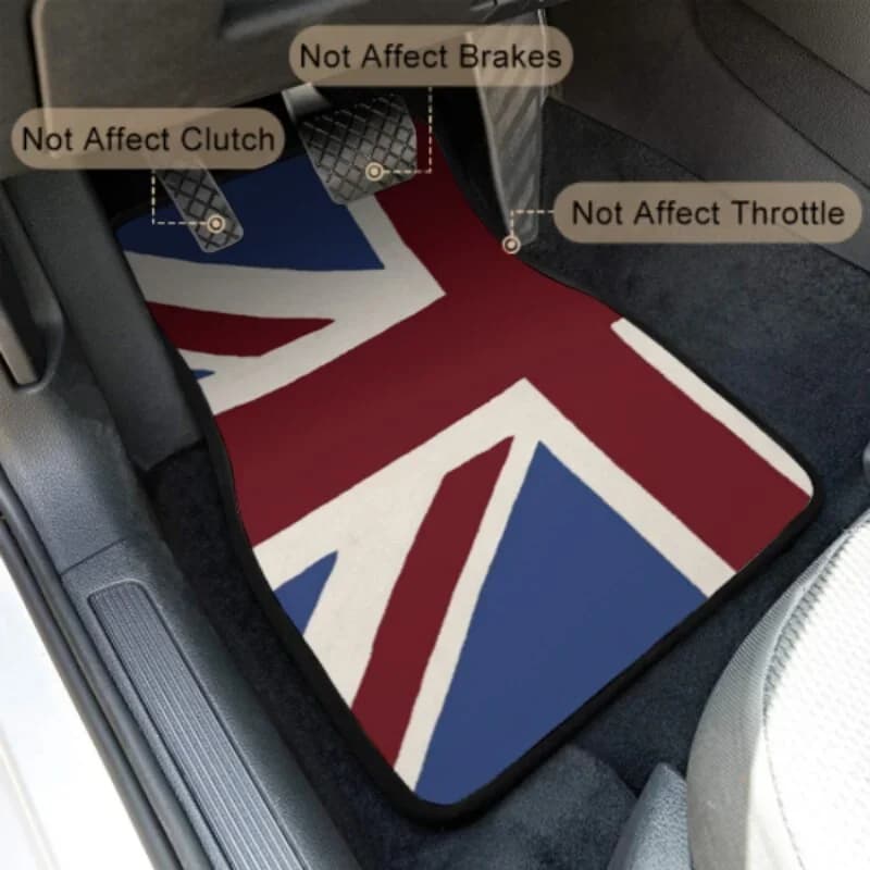 Customized Car Car Mats Front and rear Set Union Jack for Mini Cooper 2007-2023 R55 R56 R57 R60 R61 F54 F56 F57 F60 Clu