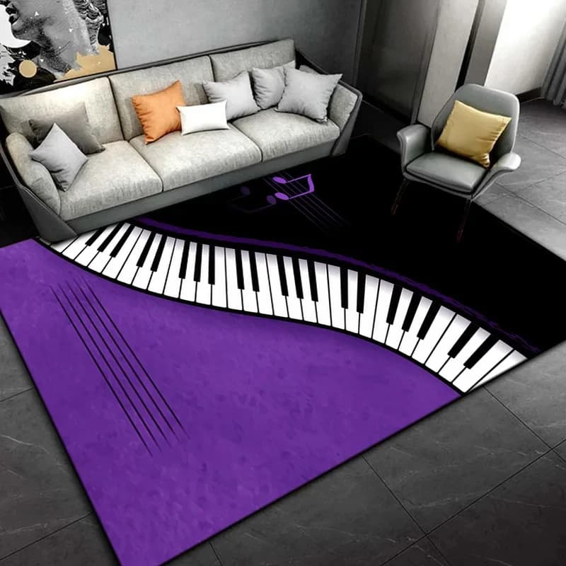 Piano keyboard mat with classical music, living room carpet, bedroom, sofa, tirbino, home decoration, yoga, soft non-slip mat
