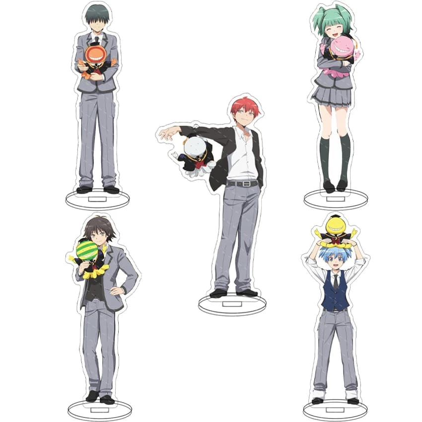 16CM Anime Assassination Classroom Koro-sensei Nagisa Shiota Karma Akabane Kaede Kayano Acrylic Stand Figure Cos Ornaments Gifts