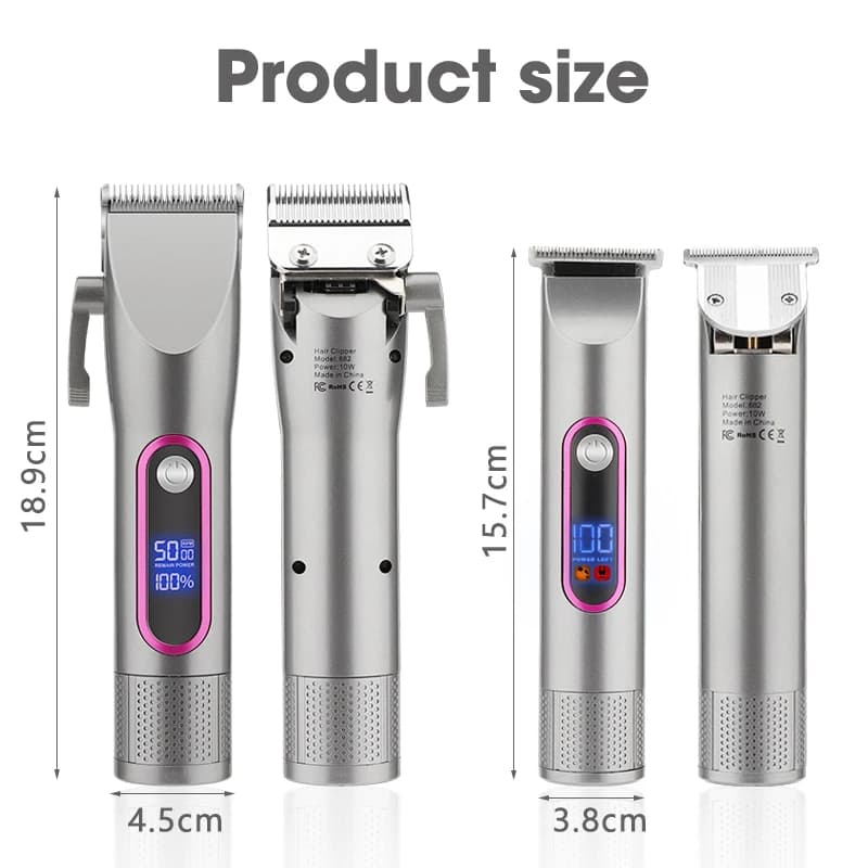 2025 New LCD digital display electric haircut set professional haircut machine to cut hair head oil carving for man