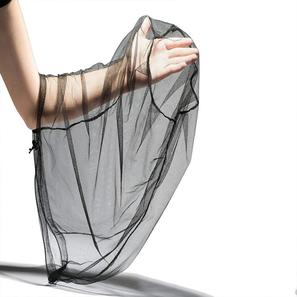1Pcs Anti-Mosquito Net Hat Black Lightweight Quick-Drying Fishing Beekeeping Boonie Hat Outdoor Protection Face Neck Cover
