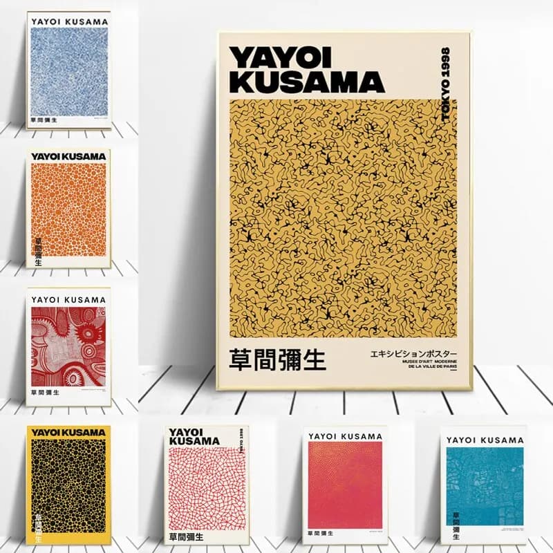 Yayoi Kusama Abstract Wall Art Poster Canvas Print Home Decor Living Room Picture Modern Art Cuadros Gallery