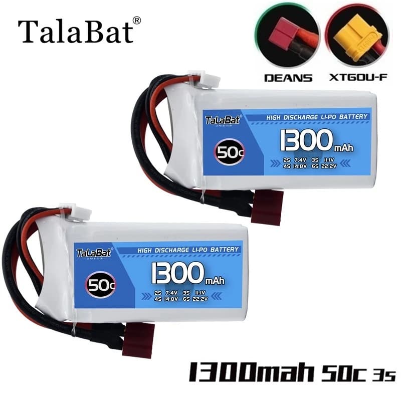 NUOVA Batteria LiPo 11.1V 1300mAh 50C Per RC Quadcopter Elicottero FPV Racing Drone Pezzi di Ricambio 3s Batteria Ricaricabile