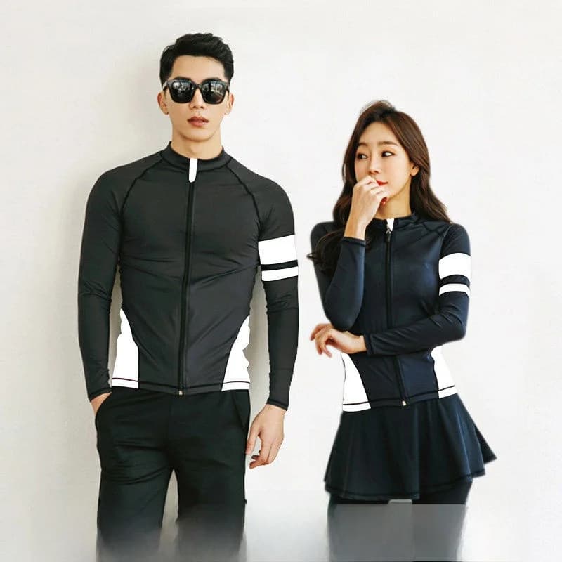 Diving Mute for Couples, Long Sleeves and Long Pants, Solar Protection, Rapid Drying, Anti Medusa Costume, for Snorkeling and Diving, Nylon