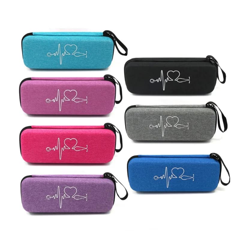 Medical Stethoscope Storage Box First Aid Kit EVA Travel Portable Mesh Pockets Case for 3M Littmann Cardiology III Stethoscope
