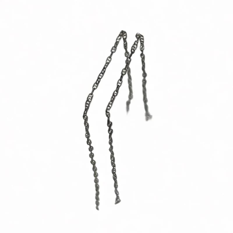 2 pezzi catena di ancoraggio in scala 1/700 lunghezza 60 mm catene a maglie con perno in miniatura larghezza 0,5 mm per diorami marini in miniatura decorazione fai da te