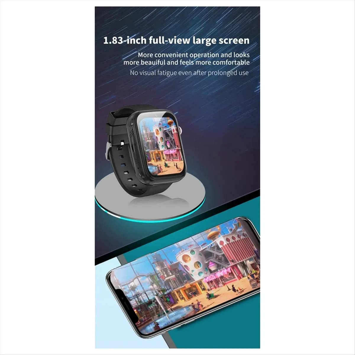 A69Z WhatsApp Smart 4G Video Voice Call SOS Camera GPS Clock WIFI Track Locate SIM Card Phone Smartwatch for Child Student