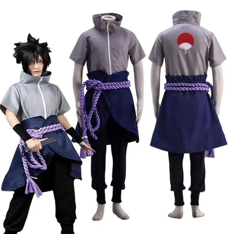 2026 Anime Uchiha Sasuke Cosplay Outfit Halloween Costume Party Role Play Uniform Comic Clothes Outfit