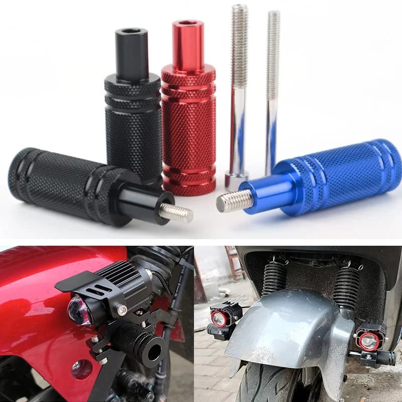2pc Moto Parafango Faretto Staffa LED Faro Fendinebbia Base di Supporto M8/M6 Modifica Esterna In Lega di Alluminio Brackt