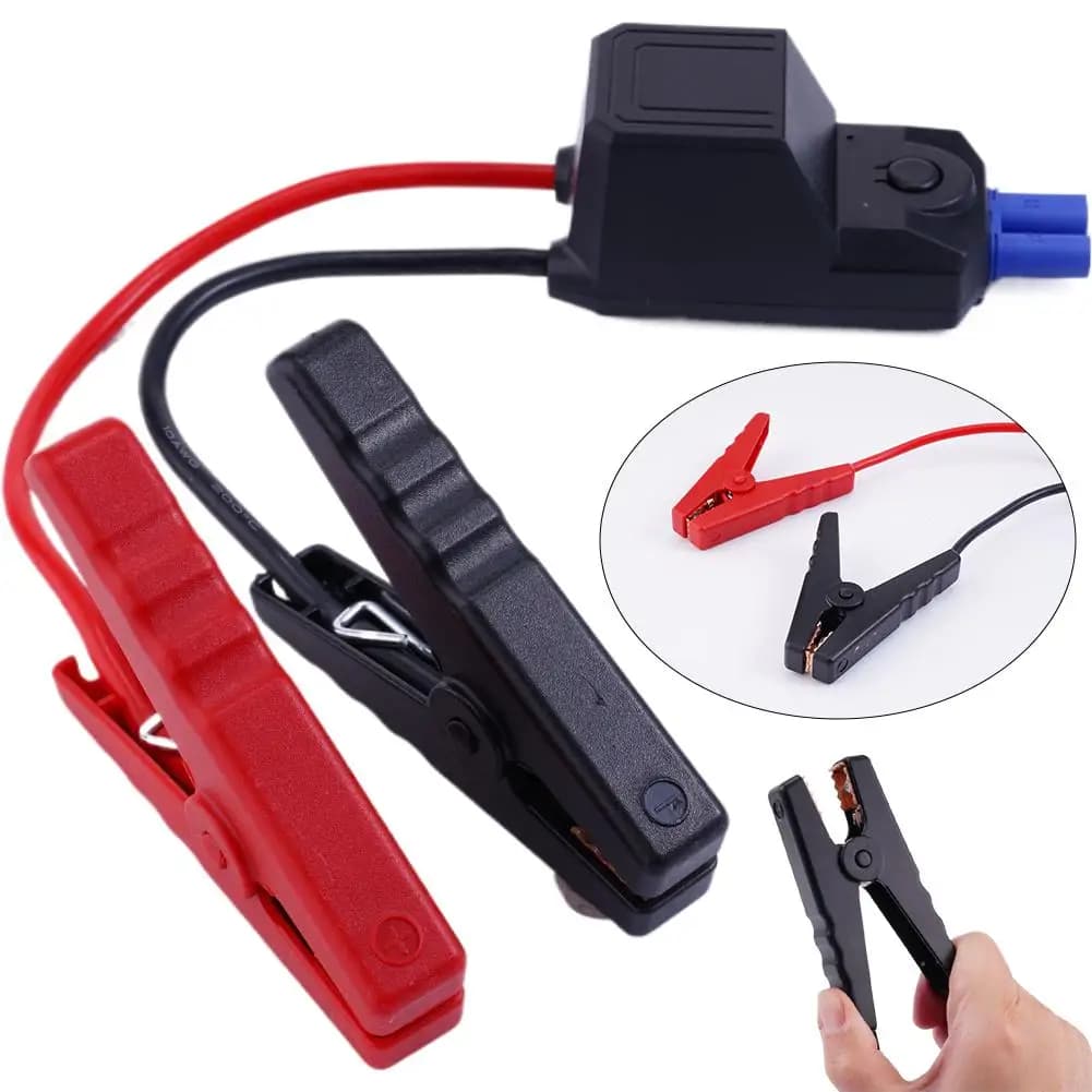 Cavo di avviamento d'emergenza con morsetti, cavo booster con connettore EC5 e modulo anti-inversione di carica per avviatore di emergenza auto
