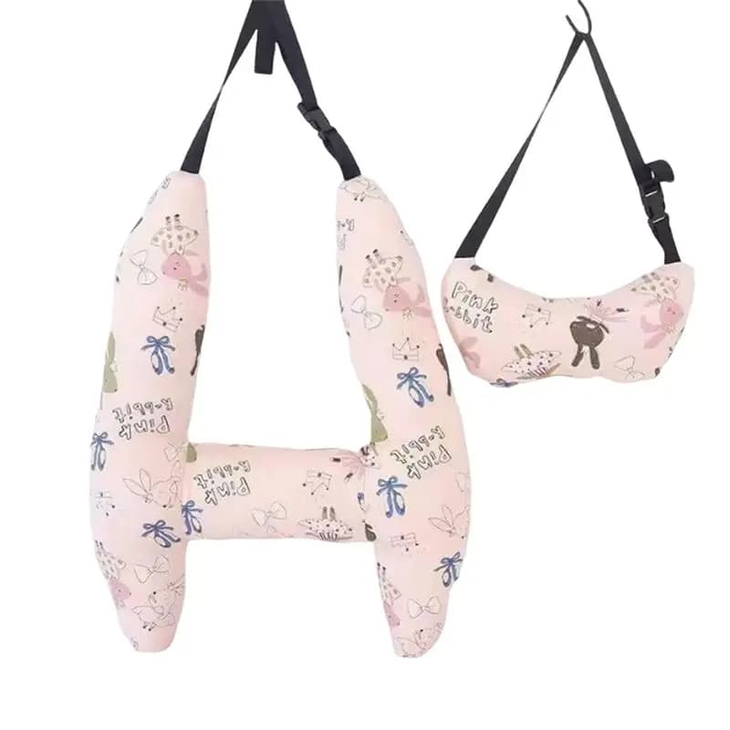 Cuscino Poggiatesta a Forma di H per Auto AC54, Cuscino da Viaggio per Bambini con Motivo Carino, Supporto per Collo e Testa