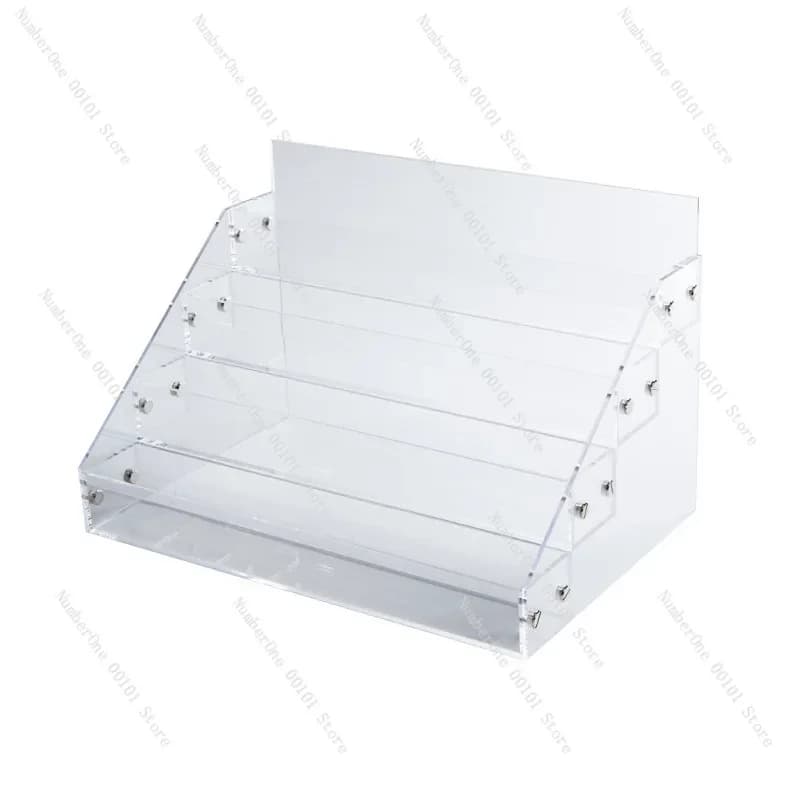 Customized acrylic ladder display stand, blind box figure storage, cosmetics, manicure, nail polish display stand