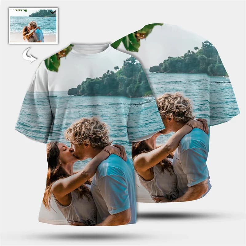 T-shirt personalizzata con stampa 3d Foto personalizzata T-shirt a maniche corte Uomo Donna T-shirt fai da te Primavera Estate Bambini T-shirt regalo
