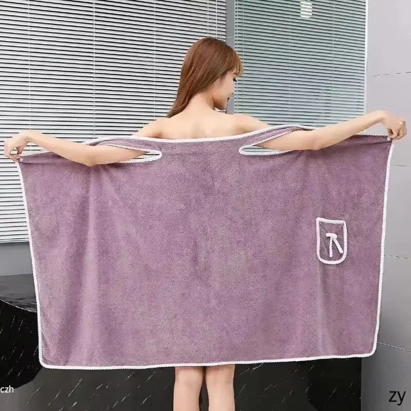 New Womens Bath Towels Girls Wearable 80*135cm Fast Drying Bathing Beach Spa Bathrobes Wash Clothing, Shower Bath And Gym Towel